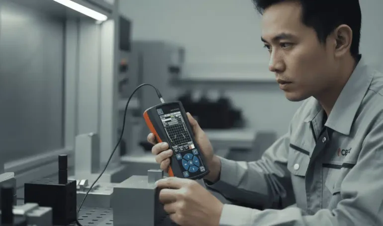 NOVOTEST UD2301 - Alat pendeteksi retakan portabel untuk inspeksi implan titanium.