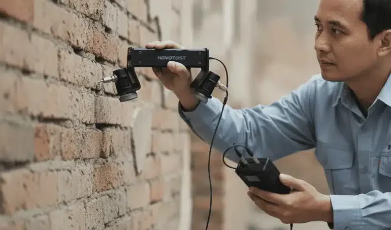 Alat Pengukur Kekuatan Material NOVOTEST IPSM-U+T - Perangkat ultrasonik portabel mendeteksi retak mikro dan rongga pada bangunan
