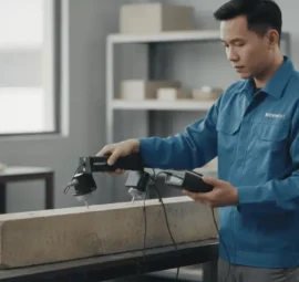 mengukur kekuatan tekan beton tua dengan NOVOTEST IPSM-U+T - alat pengukur kekuatan material