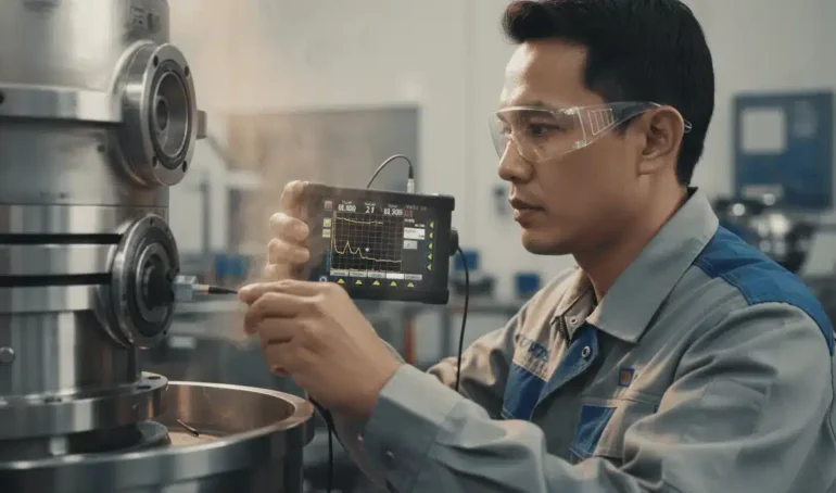 Alat Pendeteksi Cacat Ultrasonik NOVOTEST UD1 - perangkat portabel untuk inspeksi NDT dan deteksi kebocoran.