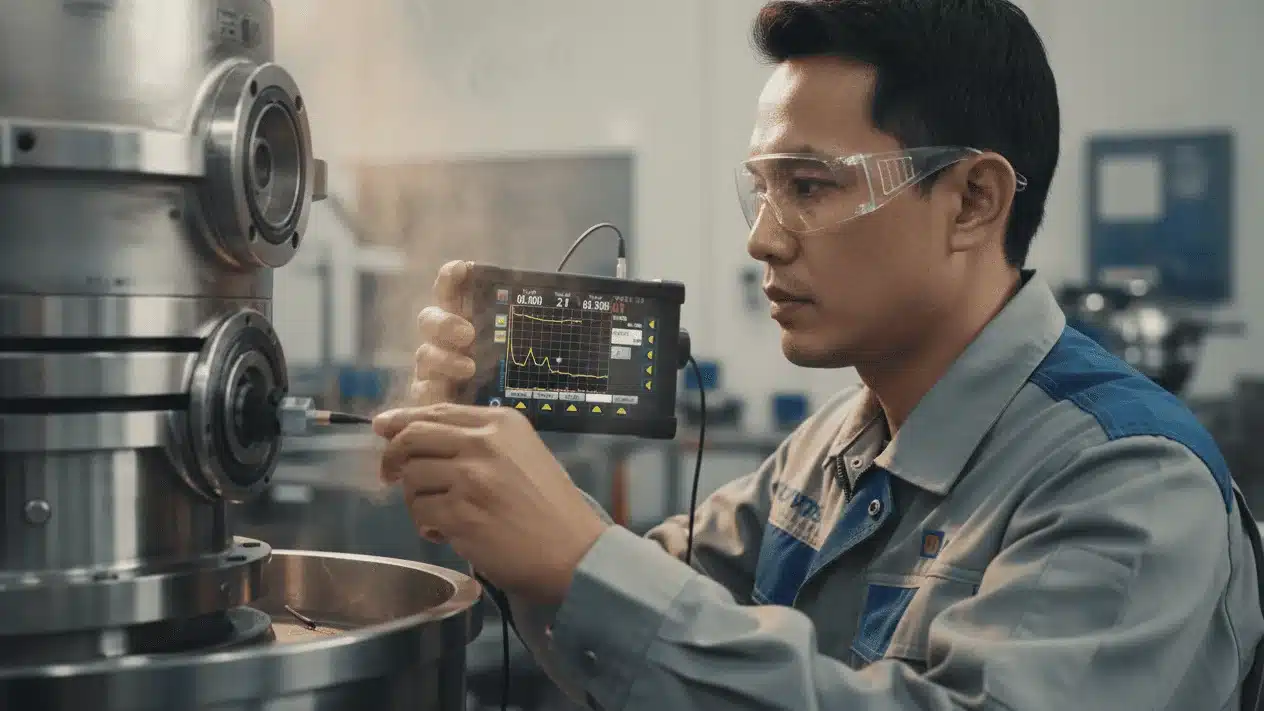 Alat Pendeteksi Cacat Ultrasonik NOVOTEST UD1 - perangkat portabel untuk inspeksi NDT dan deteksi kebocoran.