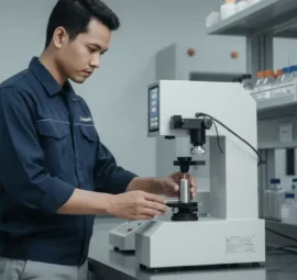Alat Uji Kekerasan Analog NOVOTEST TB-BRV - digunakan untuk deteksi dini variasi kekerasan pada Ti-5553 landing gear