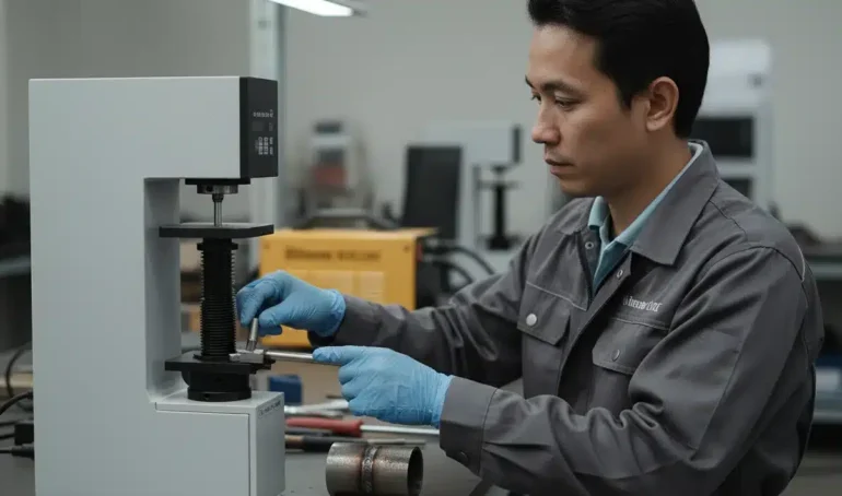 Alat Uji Kekerasan Digital Brinell NOVOTEST TB-B-C - perangkat uji portabel untuk pengukuran kekerasan HAZ pengelasan pipa