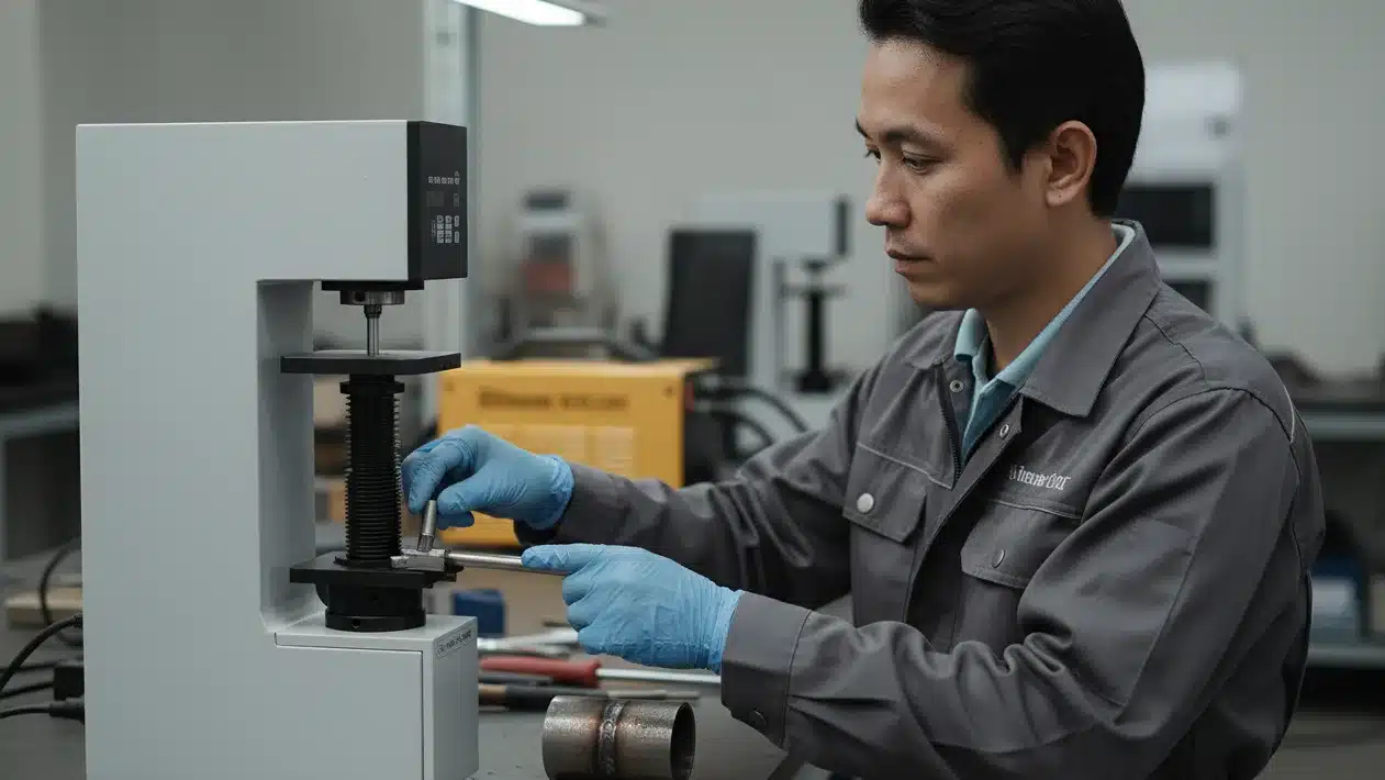 Alat Uji Kekerasan Digital Brinell NOVOTEST TB-B-C - perangkat uji portabel untuk pengukuran kekerasan HAZ pengelasan pipa