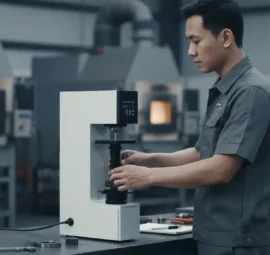 Alat Uji Kekerasan Digital Brinell NOVOTEST TB-B-C - tampilan alat uji kekerasan digital dengan probe dan layar