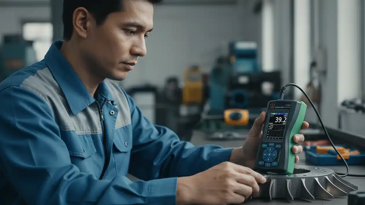 Alat Uji Kekerasan Gabungan NOVOTEST T-UD3 - alat uji kekerasan portabel dengan probe dan layar digital untuk inspeksi rel kereta