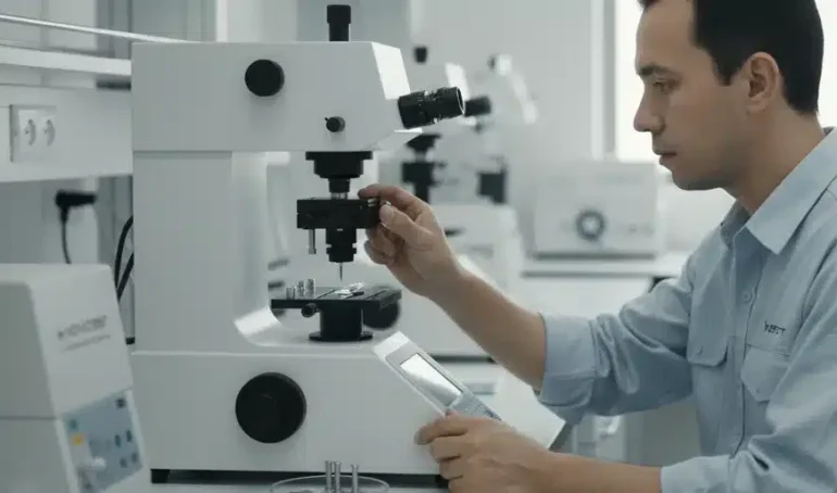 Alat Uji Kekerasan Mikro NOVOTEST TB-MCV-1M - alat pengujian mikro untuk mendeteksi porositas pada implan ortopedi