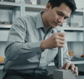 Alat Uji Kekerasan NOVOTEST SH1518 - tampak depan alat pengukur kekerasan di atas permukaan coating.