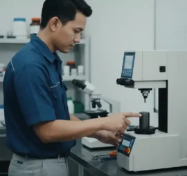 Alat Uji Kekerasan NOVOTEST TB-B-CM - perangkat uji Brinell digital dengan probe untuk deteksi austenit sisa.