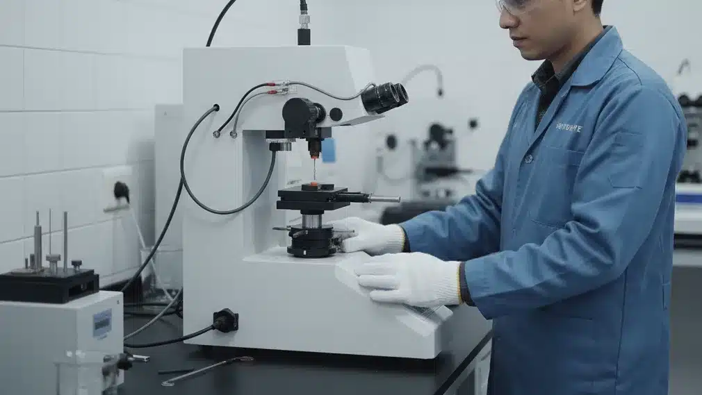 Alat Uji Kekerasan NOVOTEST TB-MCV-10 - mengukur kekerasan hot mold compound pada 175°C