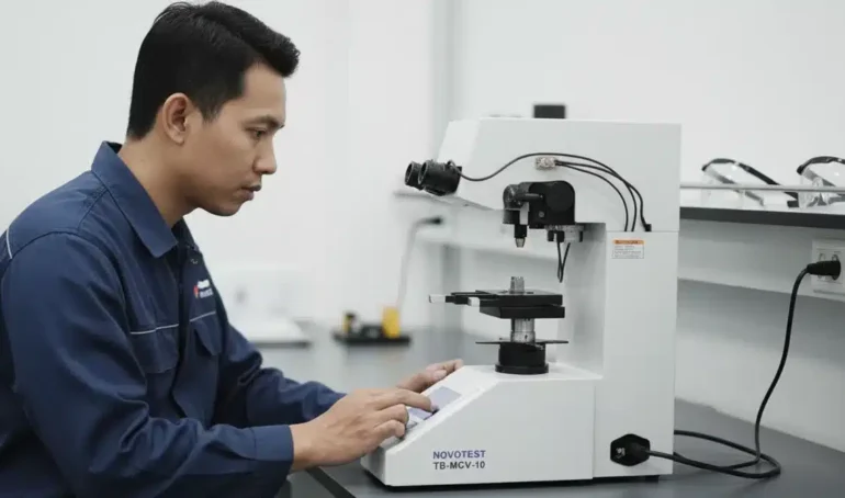 Alat Uji Kekerasan NOVOTEST TB-MCV-10 - alat ukur kekerasan digital untuk deteksi under-cured komponen elektronik