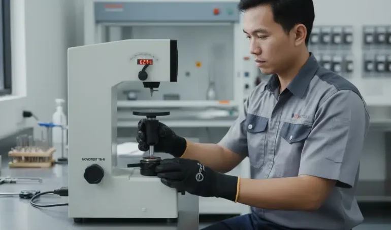 Alat Uji Kekerasan NOVOTEST TB-R - perangkat uji kekerasan portabel dengan layar digital dan probe