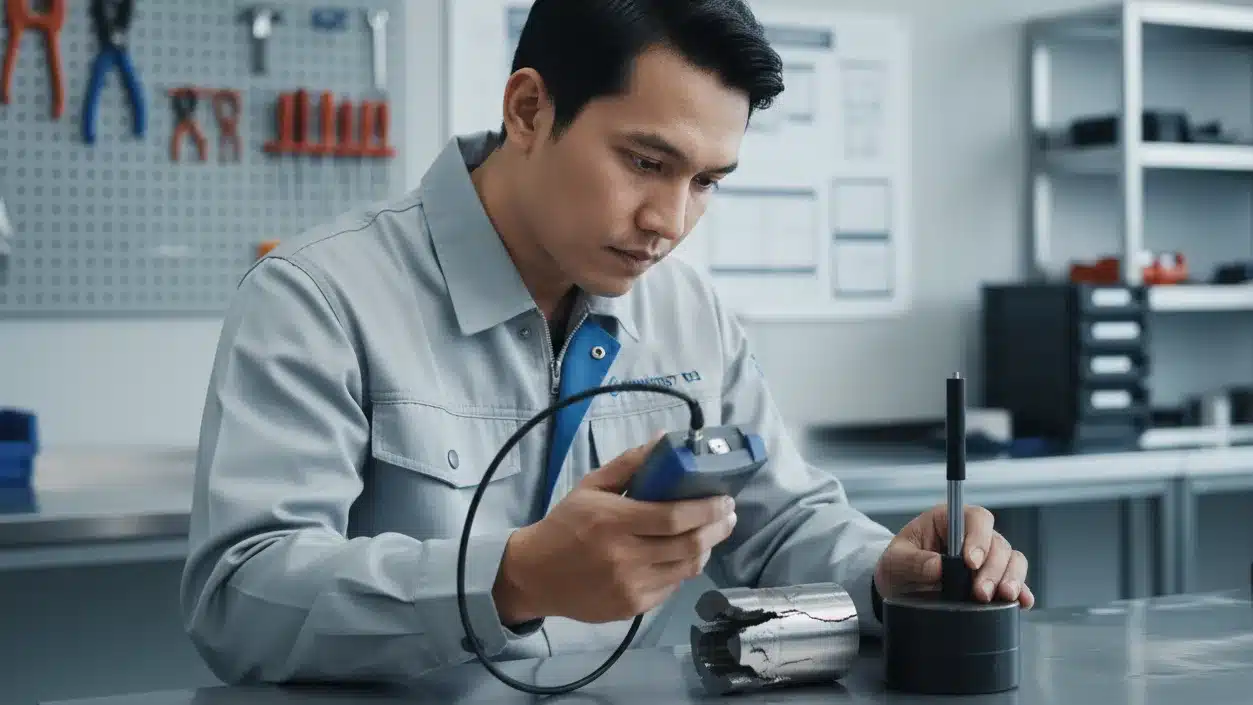 NOVOTEST TD3 Alat Uji Kekerasan - perangkat portabel untuk verifikasi kekerasan inti kunci dan analisis kegagalan fatik shaft.