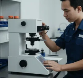 Alat Uji Kekerasan NOVOTEST TB-MCV-1A - Perangkat uji kekerasan mikro Vickers digital portabel.