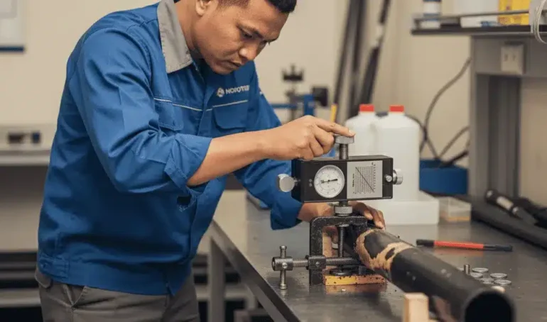 Alat Uji Adhesi NOVOTEST CM4219 - alat digital presisi dengan layar dan probe untuk analisis adhesi.