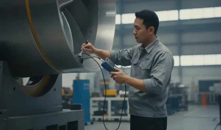 pengukuran kekerasan pada komponen pesawat turbin blade menggunakan alat ukur ndt novotest td3