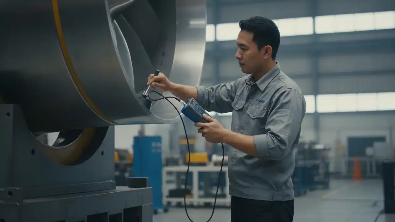 pengukuran kekerasan pada komponen pesawat turbin blade menggunakan alat ukur ndt novotest td3