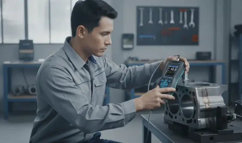 mengukur Kualitas Las Blok Silinder Panduan NOVOTEST T-U3