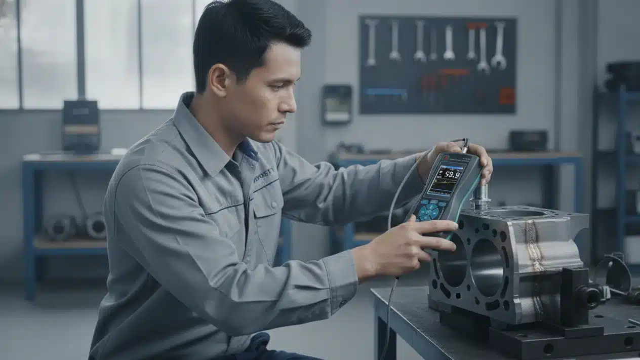 mengukur Kualitas Las Blok Silinder Panduan NOVOTEST T-U3