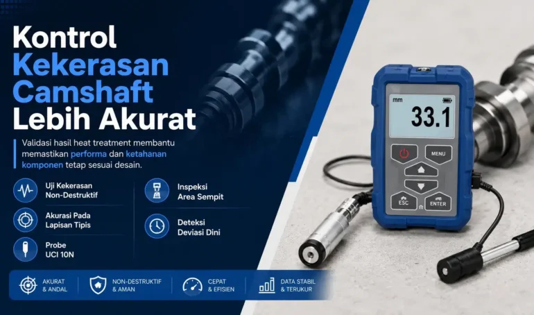 NOVOTEST TUD2 - alat ukur kekerasan logam portabel dengan probe UCI untuk camshaft non-destruktif