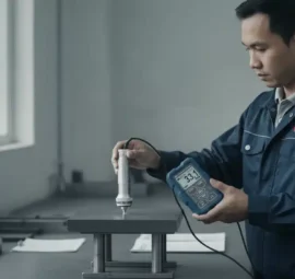 Alat Ukur Kekerasan Logam NOVOTEST TUD2 - tampak depan perangkat uji kekerasan digital portabel