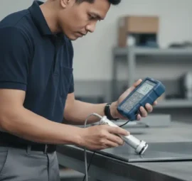 Alat Ukur Kekerasan Logam NOVOTEST TUD2 - Perangkat genggam dengan probe UCI 10N dan layar digital