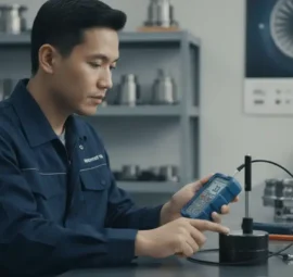 ukur kekerasan komponen metal aerospace menggunakan NOVOTEST TD2