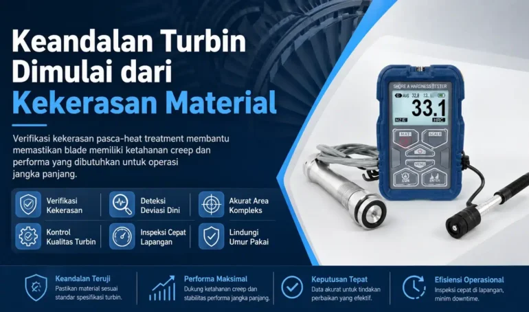 Alat Ukur Kekerasan Logam NOVOTEST TUD2 - Verifikasi kekerasan blade turbin pasca heat treatment