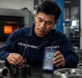 mengukur kualitas kekerasan logam pasca heat treatment menggunakan NOVOTEST TD2