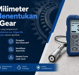 NOVOTEST TUD2 - Deteksi case depth gear dengan alat ukur kekerasan portabel