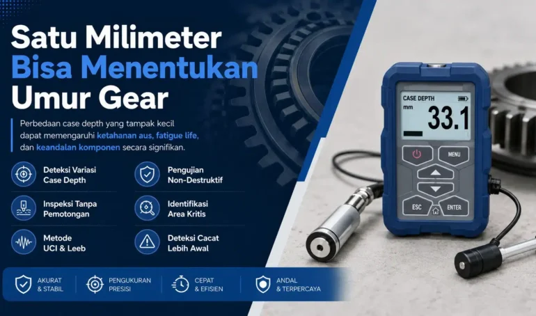 NOVOTEST TUD2 - Deteksi case depth gear dengan alat ukur kekerasan portabel