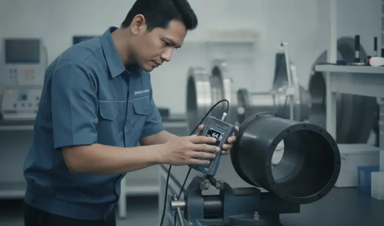 mengukur kekerasan pada blade turbin dan analisa penyebab terjadinya penurunan tingkat kekerasan