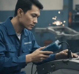 Alat Ukur Kekerasan Logam NOVOTEST TUD2 - perangkat portabel dengan layar digital dan probe untuk uji kekerasan logam
