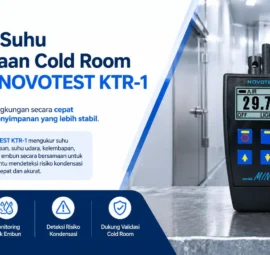 NOVOTEST KTR-1 mengukur suhu permukaan, suhu udara, kelembapan, dan titik embun secara bersamaan untuk membantu mendeteksi risiko kondensasi secara cepat dan akurat.