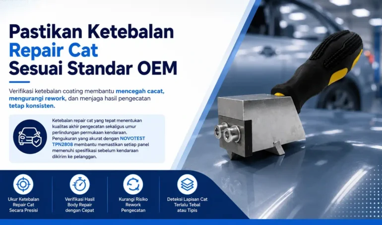 kontrol Ketebalan Hasil Repair Cat Panduan Menggunakan NOVOTEST TPN2808
