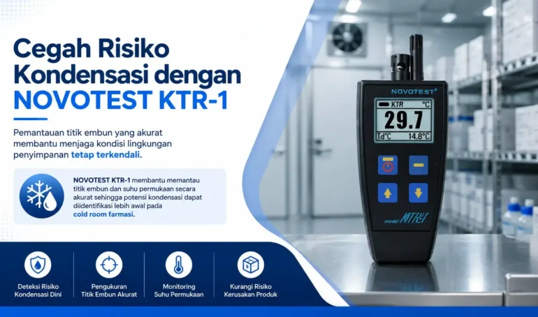 monitoring data suhu dan kelembapan di cold room farmasi menggunakan novotest ktr-1 untuk mencegah kondensasi