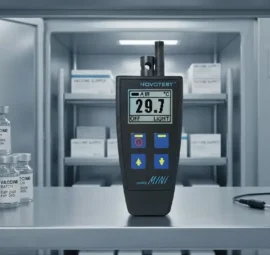 alat ukur titik embun pada cold storage vaksin untuk monitoring suhu kelembapan dan perhitungan titik embun