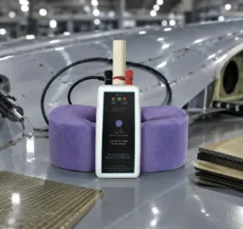 inspeksi tingkat porositas pada wing panel untuk menjamin kualitas komponen