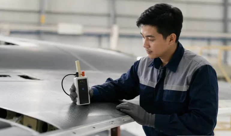 cegah Porositas pada Wing Panel Komposit solusi dengan NOVOTEST ED-3D