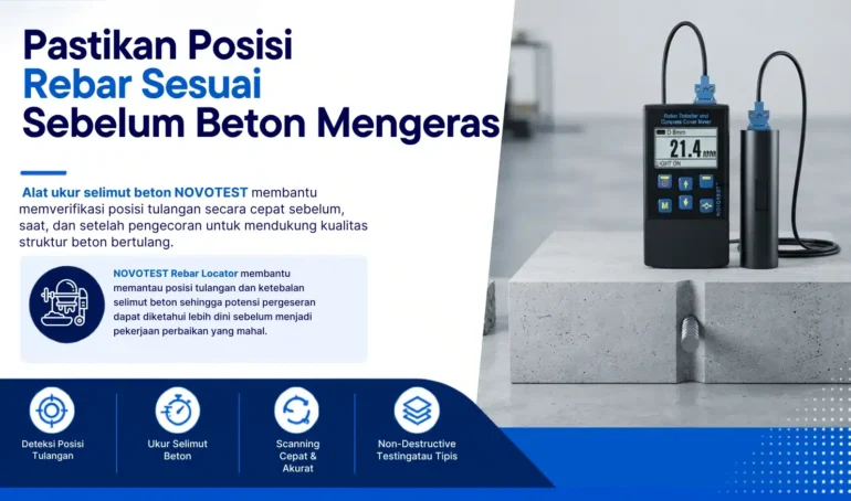 VERIFIKASI POSISI REBAR SUDAH SESUAI DENGAN DETEKSI LOKASI REBAR MENGGUNAKAN NOVOTEST