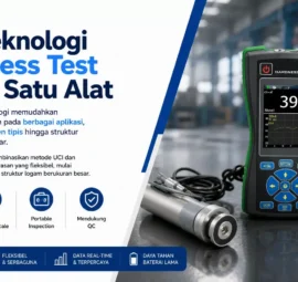 NOVOTEST T-UD3 mengombinasikan metode UCI dan Leeb untuk pengujian kekerasan yang fleksibel, mulai dari komponen tipis hingga struktur logam berukuran besar.