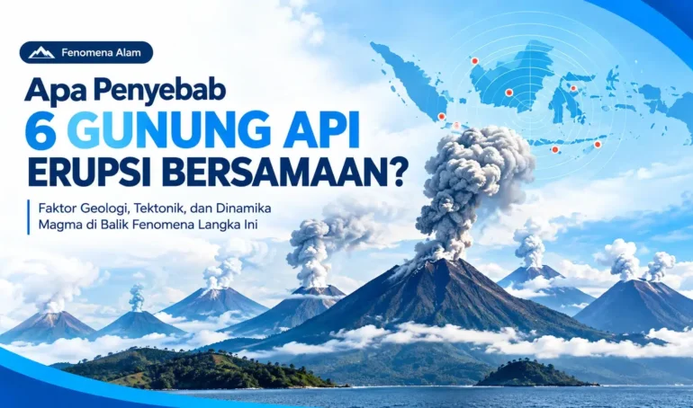 fenomena 6 gunung api alami erupsi secara bersamaan di wilayah indonesia cari tahu penyebab berdasarkan pendekatan ilmiah faktor geologi, tektonik, dan dinamika magma. Pentingya monitoring untuk mengetahui data statistik secara real-time.