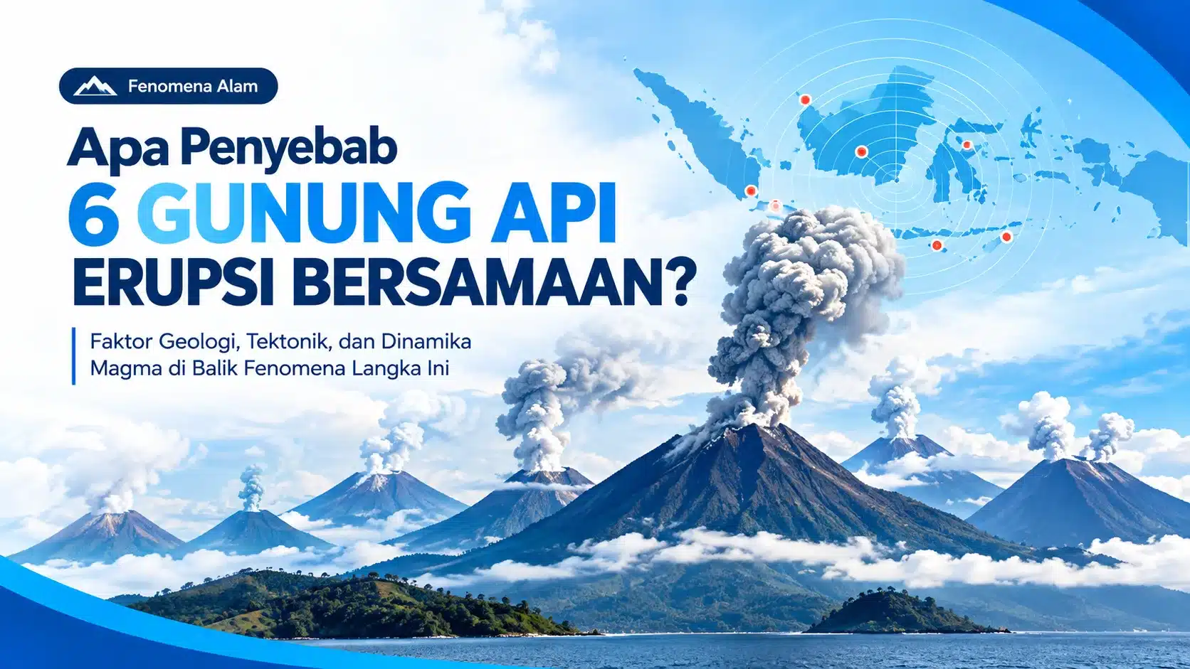 fenomena 6 gunung api alami erupsi secara bersamaan di wilayah indonesia cari tahu penyebab berdasarkan pendekatan ilmiah faktor geologi, tektonik, dan dinamika magma. Pentingya monitoring untuk mengetahui data statistik secara real-time.