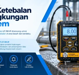 UKUR KETEBALAN DI LINGKUNGAN EKSTREM DENGAN NOVOTEST UT-1M-IP yang dirancang untuk mendukung inspeksi ketebalan di area basah dan berdebu