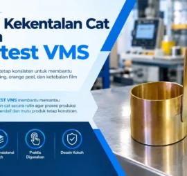 KONTROL KEKENTALAN CAT DENGAN NOVOTEST VMS membantu memantau kekentalan cat secara rutin agar proses produksi lebih terkendali dan mutu produk tetap konsisten. untuk membantu mengurangi risiko sagging, orange peel, dan ketebalan film yang tidak merata.