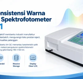 kontrol konsistensi warna dengan AMTAST AMV11 membantu tim QC memantau karakteristik optik dan konsistensi warna melalui pengukuran spektrofotometri dengan rentang panjang gelombang 190–1100 nm